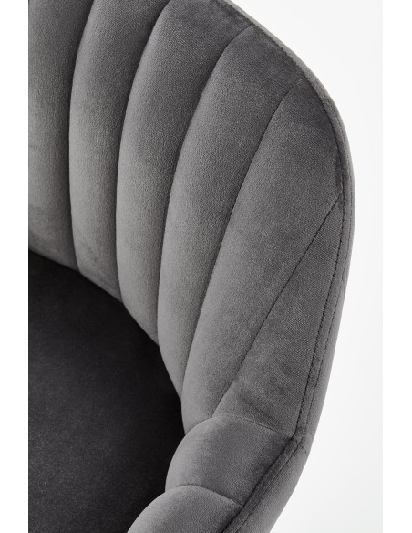 H93 hoker nogi - orzech, tapicerka - ciemny popiel (1p 1szt)