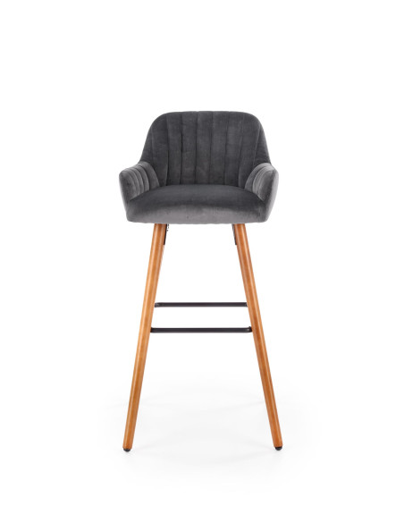 H93 hoker nogi - orzech, tapicerka - ciemny popiel (1p 1szt)