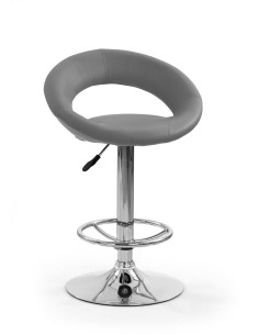 H15 Hoker Popielaty | Stal Chromowana/Eco Skóra - Nowoczesny Akcent 2