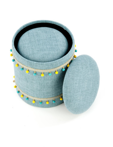 GRADO zestaw 2 puf, jasny niebieski (1p 1szt)