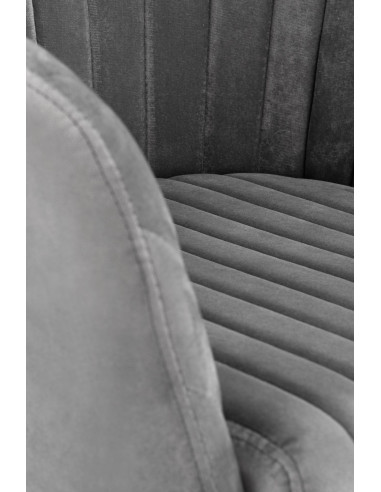 FRESCO fotel młodzieżowy popielaty velvet (1p 1szt)