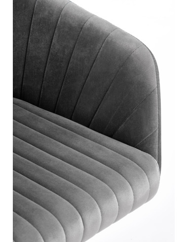 FRESCO fotel młodzieżowy popielaty velvet (1p 1szt)