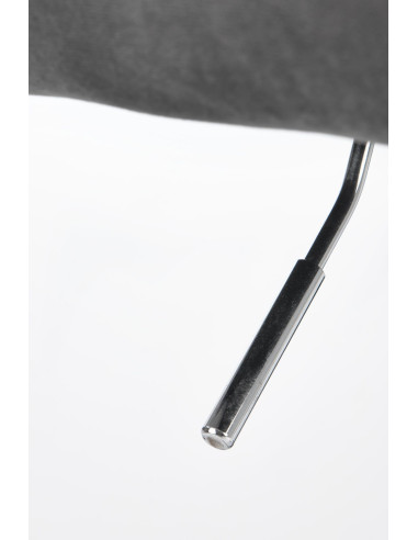 FRESCO fotel młodzieżowy popielaty velvet (1p 1szt)