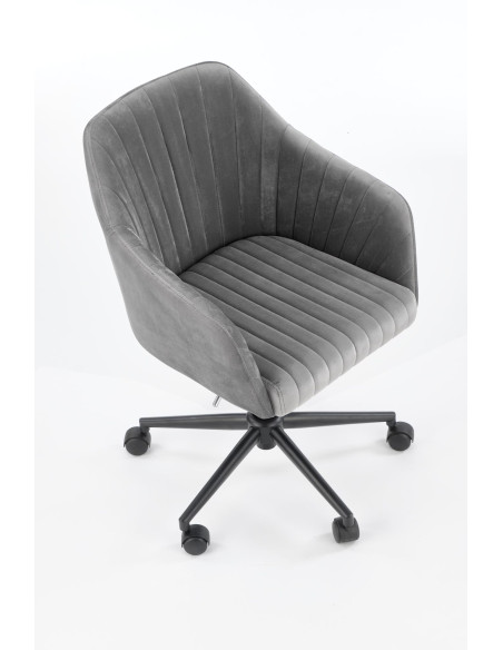 FRESCO fotel młodzieżowy popielaty velvet (1p 1szt)