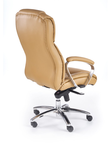 FOSTER fotel gabinetowy jasny brąz - skóra