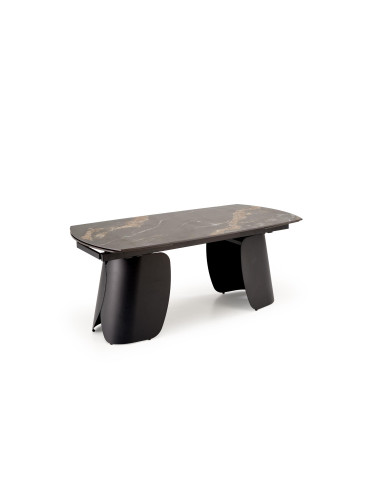 FORUM stół rozkładany, czarny marmur / czarny (3p 1szt)