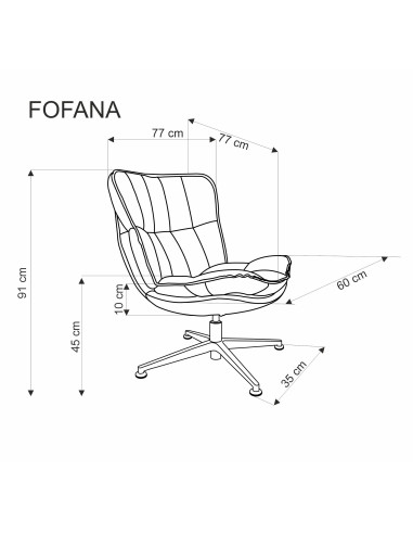 FOFANA fotel wypoczynkowy kremowy (1p 1szt)