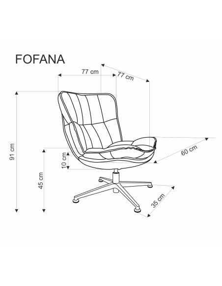 FOFANA fotel wypoczynkowy kremowy (1p 1szt)