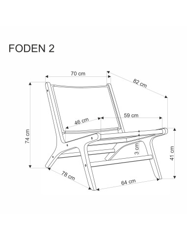 FODEN 2 fotel wypoczynkowy, naturalny (1p 1szt)