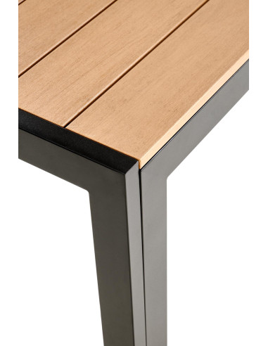 FIERRO  stół prostokątny, brązowy / czarny (1p 1szt)