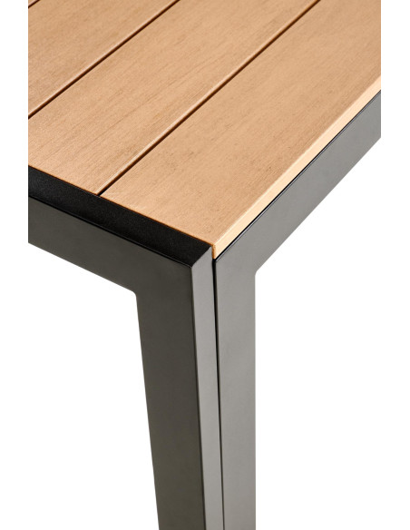 FIERRO  stół prostokątny, brązowy / czarny (1p 1szt)