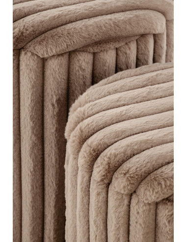 FIDO zestaw 2 puf, cappuccino / złoty (1p 1kpl)