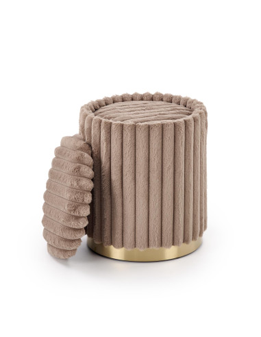 FIDO zestaw 2 puf, cappuccino / złoty (1p 1kpl)