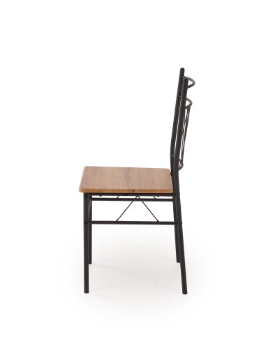 FAUST 3 zestaw stół + 4 krzesła dąb naturalny / czarny (1p 1kpl)