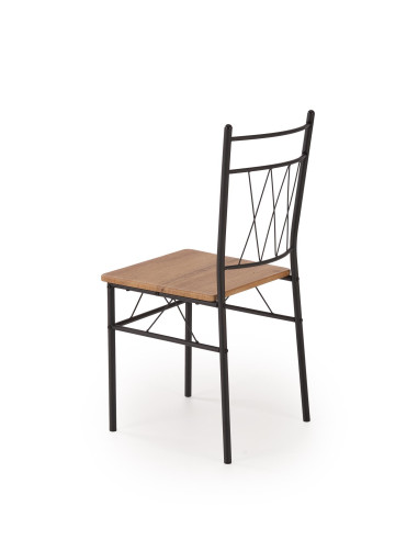 FAUST 3 zestaw stół + 4 krzesła dąb naturalny / czarny (1p 1kpl)