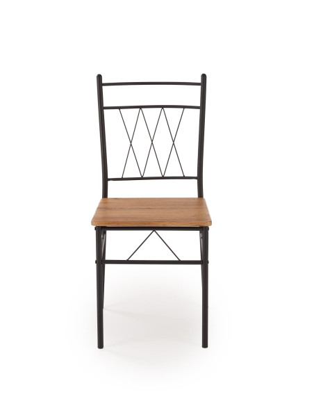 FAUST 3 zestaw stół + 4 krzesła dąb naturalny / czarny (1p 1kpl)