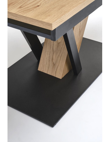 FANIS stół rozkładany, naturalny / czarny (3p 1szt)