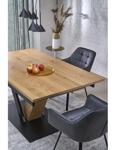 FANIS stół rozkładany, naturalny / czarny (3p 1szt)