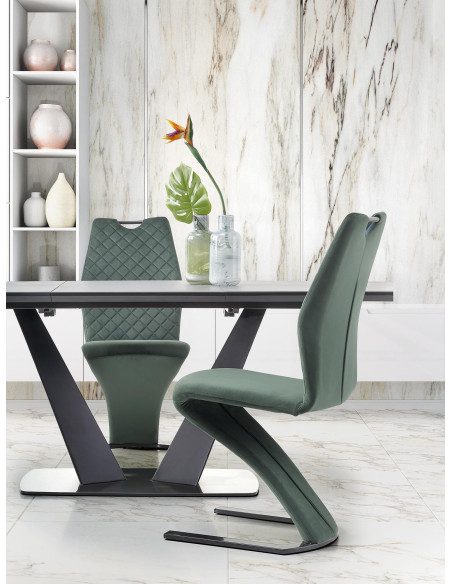 FANGOR stół rozkładany, blat - ciemny popiel, podstawa - czarny (3p 1szt)