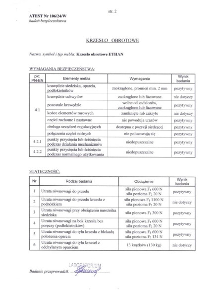 ETHAN fotel gabinetowy popielaty (1p 1szt)