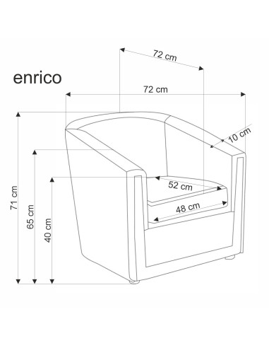 ENRICO fotel wypoczynkowy, zielony (1p 1szt)
