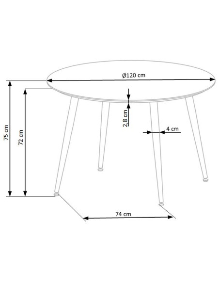 EMBOS stół czarny / złoty (2p 1szt)