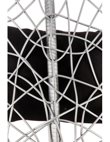 EGGY fotel ogrodowy popielaty / czarny (3p 1szt)