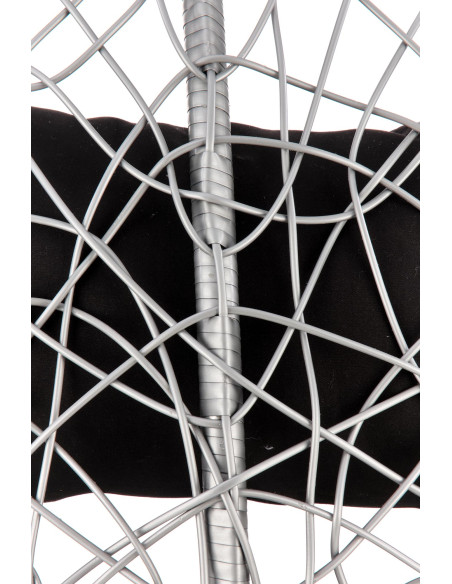 EGGY fotel ogrodowy popielaty / czarny (3p 1szt)