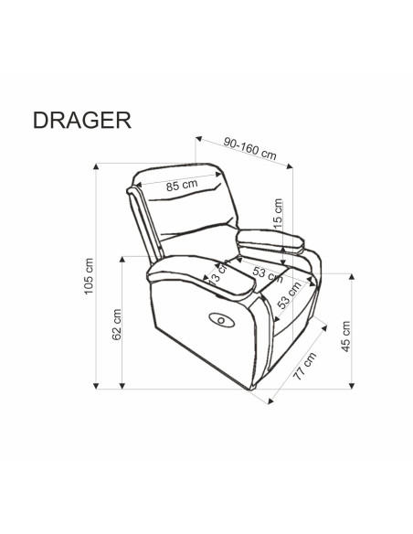 DRAGER fotel wypoczynkowy czarny (1p 1szt)