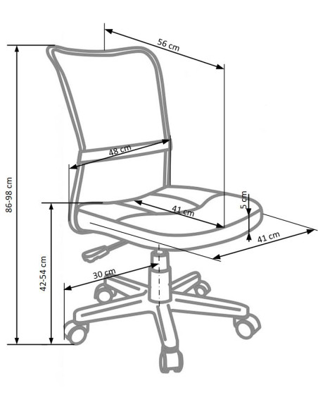 DINGO fotel młodzieżowy popiel-czarny