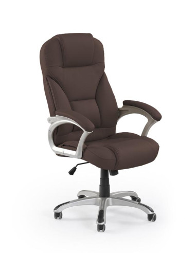 DESMOND fotel gabinetowy ciemny brąz