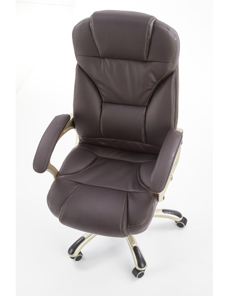 DESMOND fotel gabinetowy ciemny brąz