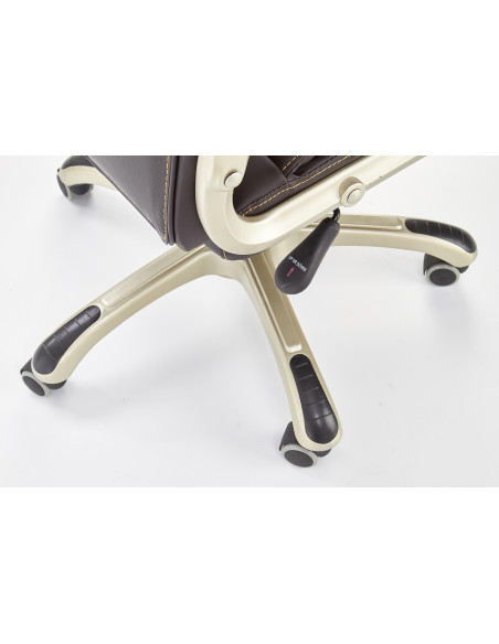 DESMOND fotel gabinetowy ciemny brąz