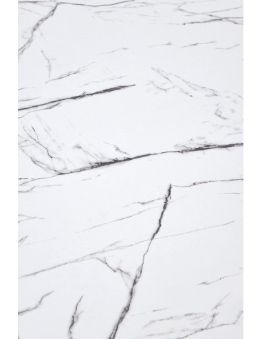 DENVER stół, blat - biały marmur, noga - biały (3p 1szt)