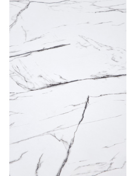 DENVER stół, blat - biały marmur, noga - biały (3p 1szt)