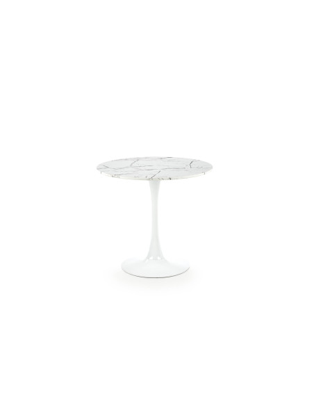 DENVER stół, blat - biały marmur, noga - biały (3p 1szt)