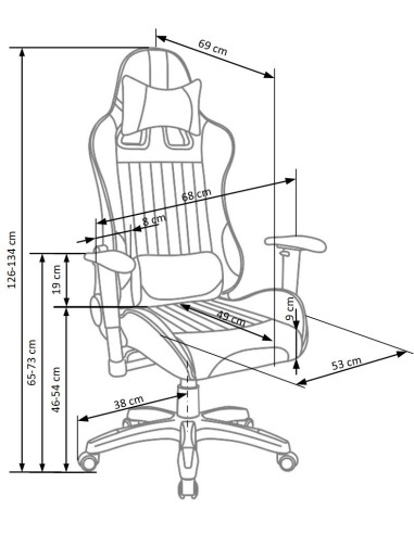 DEFENDER fotel gabinetowy czarno-czerwony