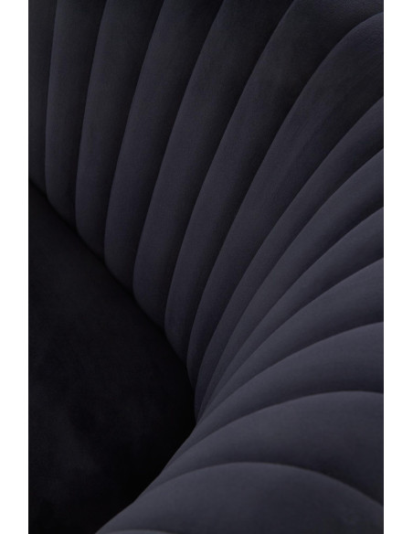 CROWN fotel wypoczynkowy czarny / złoty