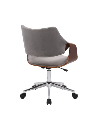 COLT fotel pracowniczy orzechowy/popielaty velvet