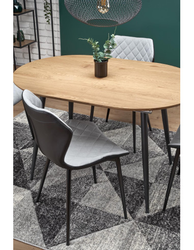 COLORADO stół rozkładany, blat - dab złoty, stelaż - czarny (2p 1szt)