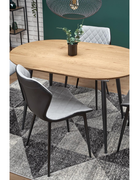 COLORADO stół rozkładany, blat - dab złoty, stelaż - czarny (2p 1szt)