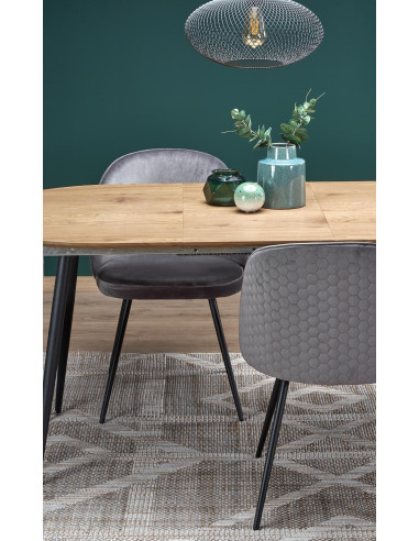 COLORADO stół rozkładany, blat - dab złoty, stelaż - czarny (2p 1szt)