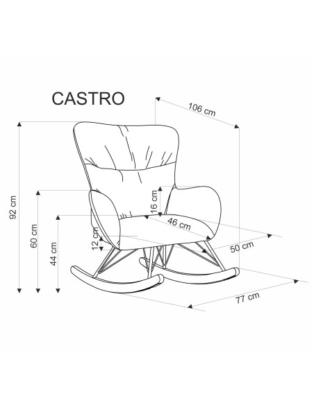 CASTRO fotel wypoczynkowy c.zielony (1p 1szt)