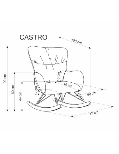 CASTRO fotel wypoczynkowy beżowy (1p 1szt)