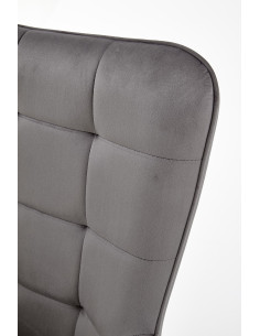 CASTEL fotel wypoczynkowy czarny / jasny popiel