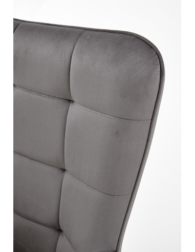 CASTEL fotel wypoczynkowy czarny / jasny popiel