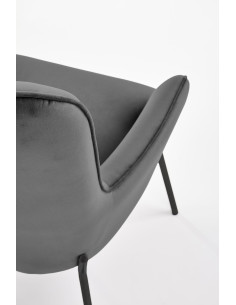 CASTEL fotel wypoczynkowy czarny / jasny popiel 2