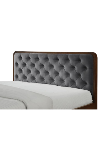 CASSIDY 140 łóżko popielaty / orzech (3p 1szt)