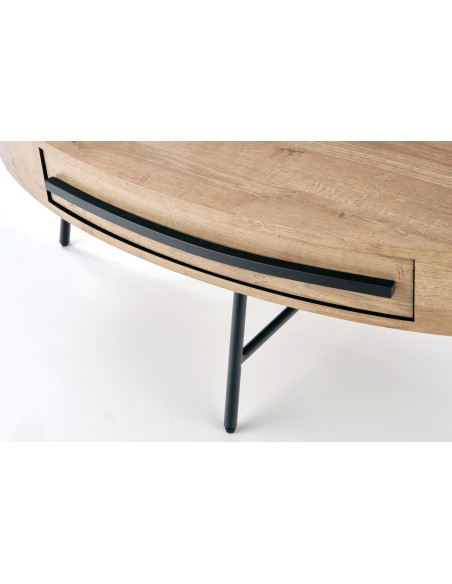 CAROLINA ława dąb złoty/czarny (1p 1szt)