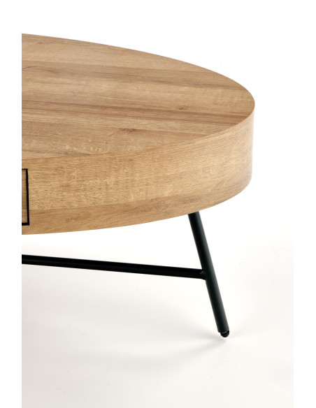 CAROLINA ława dąb złoty/czarny (1p 1szt)